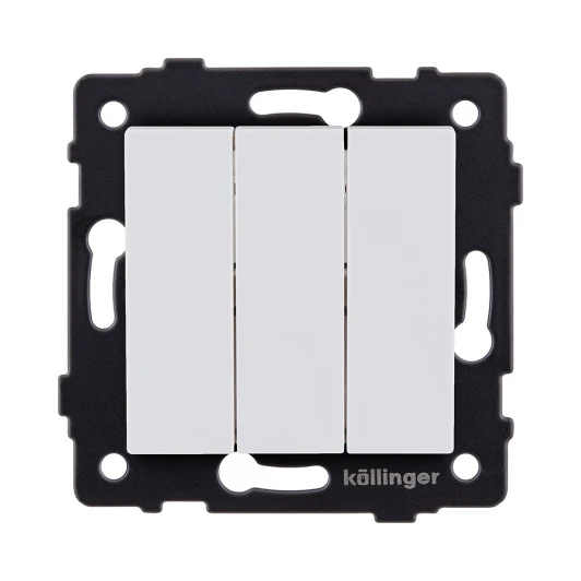 REA-S-012WM Выключатель 3-клавишный 10А/250В белый матовый Kollinger REA-S-012WM для Aspekt, Eleganz, Reflex