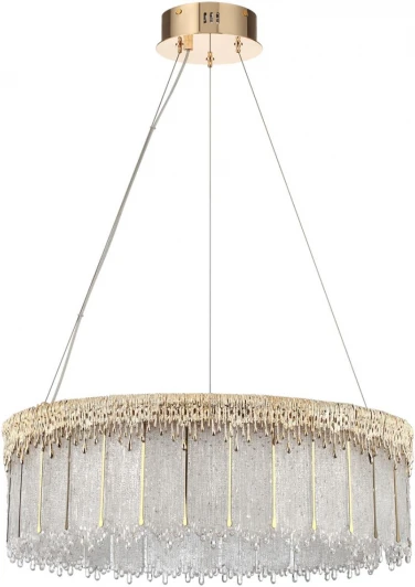 5091/80L Подвесная люстра Odeon Light Cleo 5091/80L золотой/стекло LED 80W 3700K (220V, на тросе, круглые)