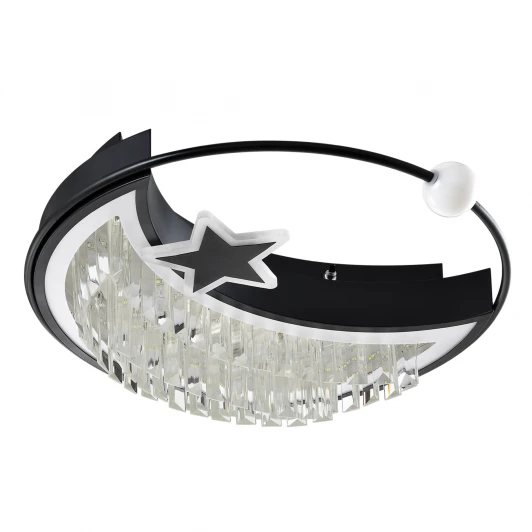 L8024-450 BK Потолочный светильник светодиодный хрустальный с пультом с регулировкой цветовой температуры LED4U LED4U L8024-450 BK