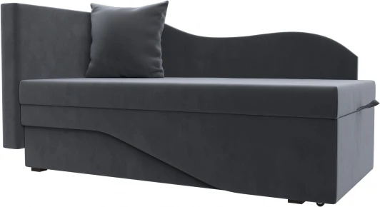 126117L Кушетка Гармония левая (Серый/Велюр) Лига Диванов арт.126117L