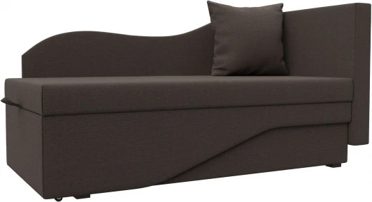 125297 Кушетка Гармония правая (Коричневый/Рогожка) Лига Диванов арт.125297