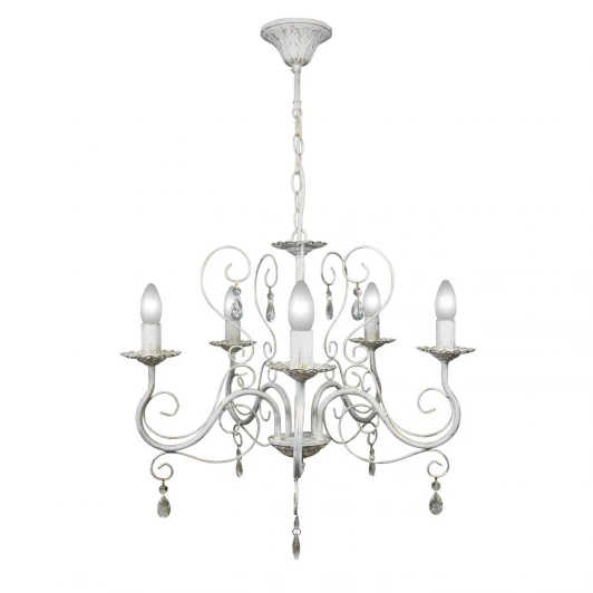 S9019-5 Люстра подвесная Day&Night, 5 ламп, белый с золотом и прозрачным