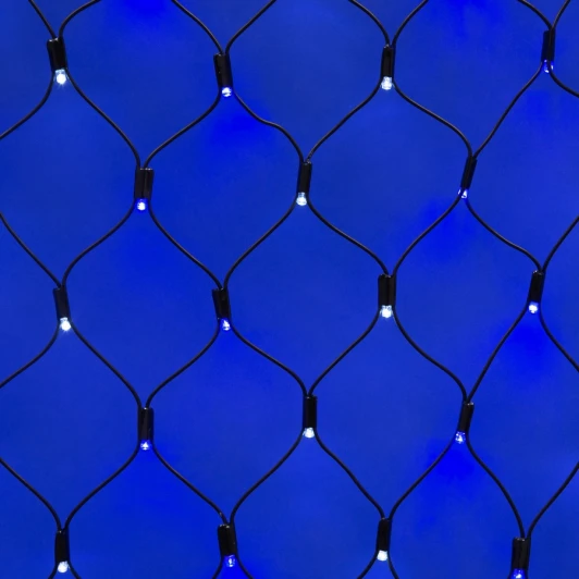 ULD-N2015-288/SBK WHITE-BLUE IP67 Гирлянда сетка светодиодная статическое свечение. 2x1.5м. Соединяемая Uniel ULD-N2015-288/SBK WHITE-BLUE IP67