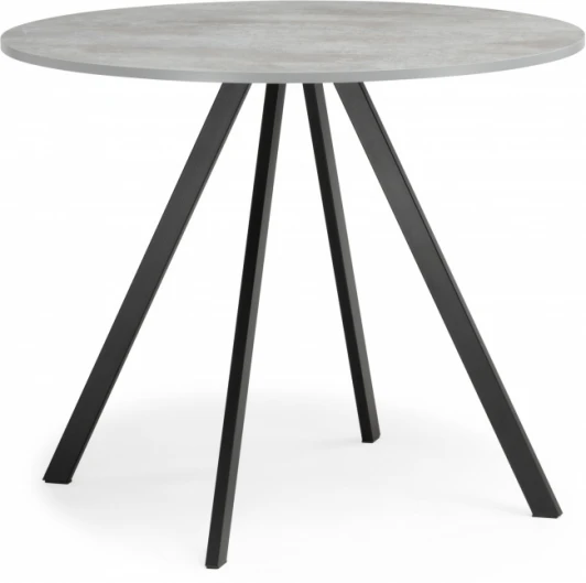 611365 Стол деревянный Woodville Баргел 90х90х75 бетон / черный арт.611365