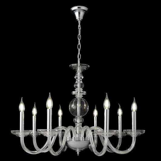 ARABESQUE SP8 CHROME Подвесная люстра Crystal Lux ARABESQUE SP8 CHROME (220V, на цепи, подсвечник, свеча)