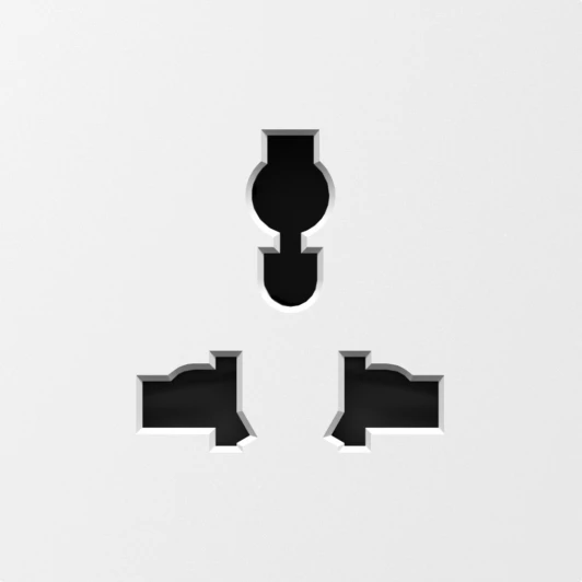 DE11633 Накладка для розетки мультистандарт, со шторками 16A 250 В~, матовый белый Donel A07 DE11633