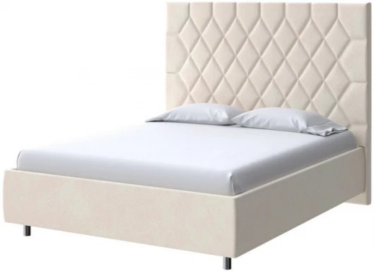 2019183 PROxSON Кровать Rhomby без основания (Ткань: Велюр Casa Сахарный) 120x200