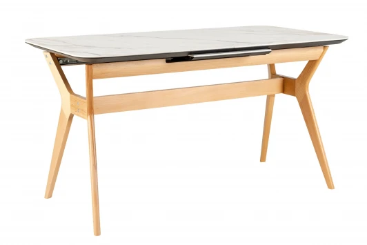 4103423h Стол раздвиж. Нарвик Ceramic 120-150 Automatic Natur//Light marble