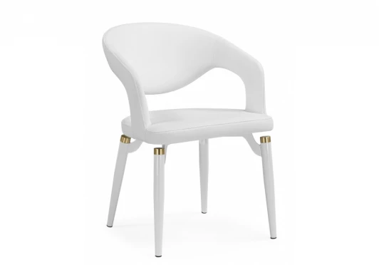 15929 Стул на металлокаркасе Palma white / white and gold 15929