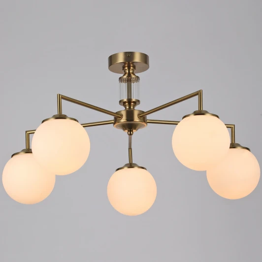 IL0064-5C-79 COP Потолочная люстра на штанге ILLUMICO IL0064-5C-79 COP (220V, шар)