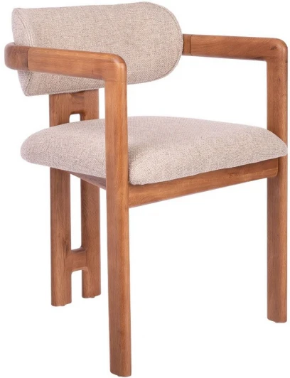 RF 0858 Стул Rich рогожка латте с ножками цвета орех Bradex Home арт.RF 0858