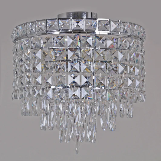 90188-0.3-06 CR Потолочная люстра на штанге хрустальная Reluce 90188-0.3-06 CR (220V)