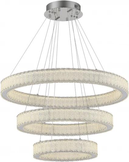 SL6008.103.03 Подвесной светильник ярусный ST Luce Latozzo SL6008.103.03 Хром/Хром LED 3*95W 3000K (220V, на тросе)