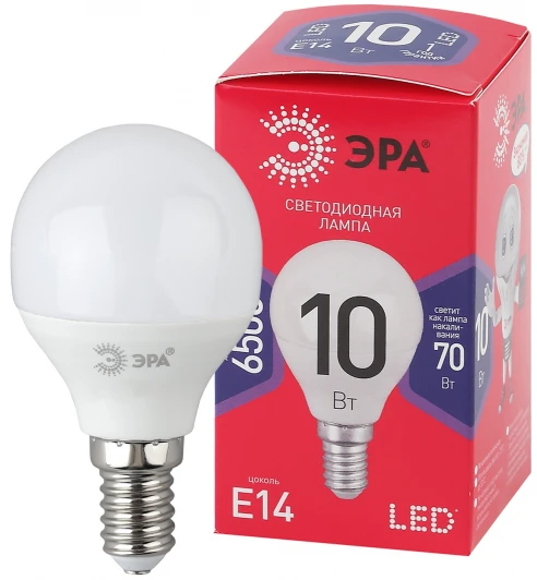 LED P45-10W-865-E14 R Лампочка светодиодная E14 10W ЭРА LED P45-10W-865-E14 R