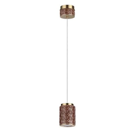 5453/5LA Подвесной светильник светодиодный Odeon Light Lulu 5453/5LA светлая бронза/коричневый/металл/керамика/акрил LED 5W 3000K