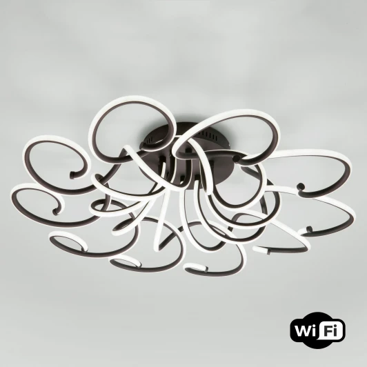 90236/10 чёрный кофе Потолочная люстра Eurosvet Smart Rosca 90236/10 чёрный кофе