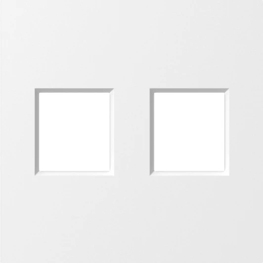 DE86933 Накладка 2-я для розеток RJ45,TV,SAT, матовый белый Donel A07 DE86933