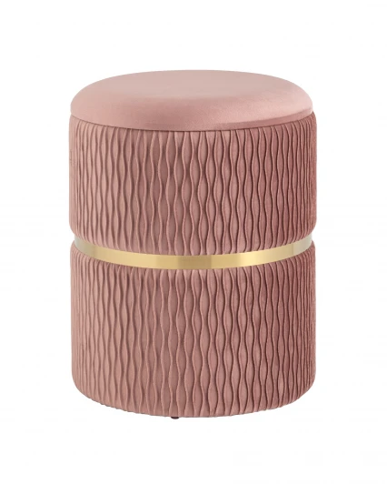 УТ000036066 Пуф Джесси с ящиком велюр розовый УТ000036066
