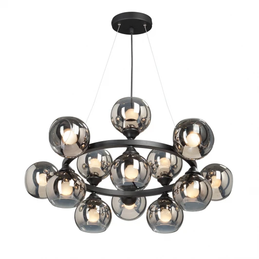 V4485-1/15S Подвесная люстра Vitaluce V4485-1/15S (220V, на тросе, шарики, круглые, кольцо)