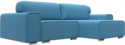 121933 Диван угловой Лига-029 правый угол (Голубой/Рогожка) Лига Диванов арт.121933