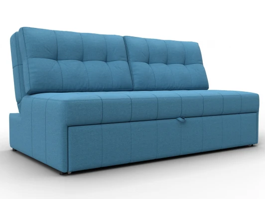 134915 Диван прямой Лига-107 (160) (ЛДСП,Брус,Фанера,Рогожка/Голубой) Лига Диванов 134915