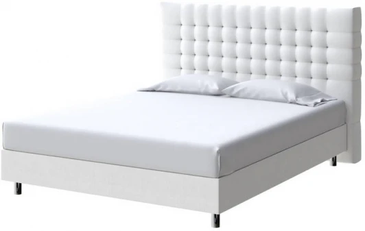 2026794 PROxSON Кровать Tallinn Boxspring Standart (Ткань: Рогожка Тетра Молочный) 80x200