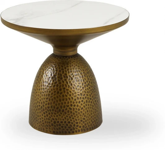 888825 Столик журнальный Macos mid (Керамика/Белый,Золотой) ОГОГО Обстановочка! арт.888825