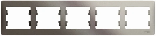 GSL001205 Рамка на 5 постов (платина) Systeme Electric Glossa GSL001205