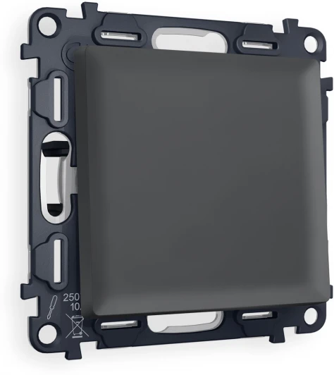 MA901030 Комплект механизма Ambrella Volt 1-клавишного перекрестного выключателя ALFA MA901030 Графит мягкое касание QUANT