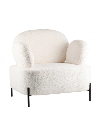 УТ000040023 Кресло Кэнди ткань букле белый Stool Group арт.УТ000040023