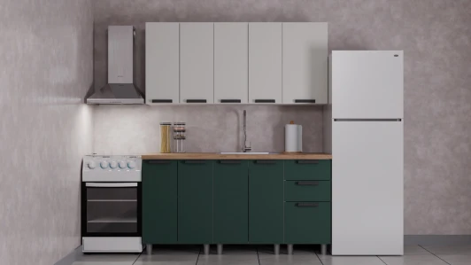 00-00232028 ГК Аленушка 1,6м Лаванда Керамика/Изумруд,черный (без столешницы)