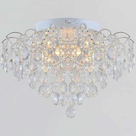 04039-0.3-07 WH+GOLD PN Потолочная люстра хрустальная Reluce 04039-0.3-07 WH+GOLD PN (220V)