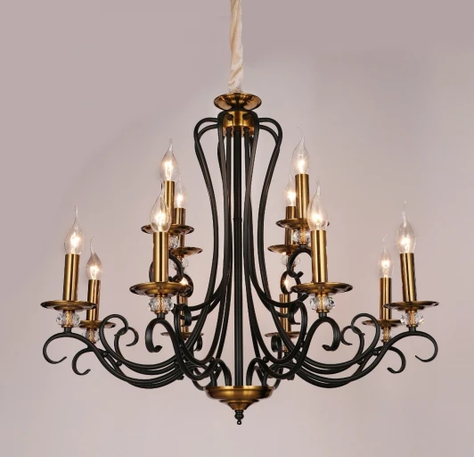 000067341 Подвесная люстра PL2909-8 BK+AB Мелодия Света PL1N 000067341