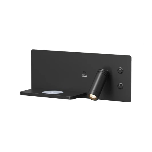 DK5092-BK Спот светодиодный с беспроводным ЗУ и USB-портом левый Denkirs Chargelux DK5092-BK