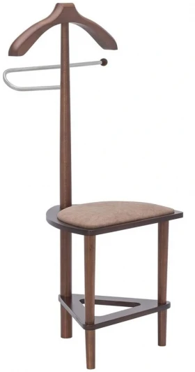 000987 Вешалка костюмная с сиденьем В 26Н средне-коричневый от фабрики Mebelik