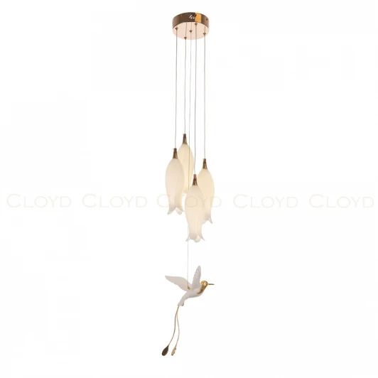 11241 Подвесной светильник (цветы, птички) Cloyd Argana 11241 (220V, на проводе, цветы, птички)