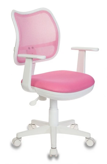 CH-W797/PK/TW-13A Кресло детское Бюрократ Ch-W797 розовый сиденье розовый TW-13A сетка/ткань крестовина пластик пластик белый