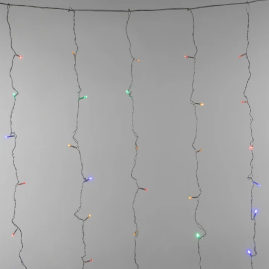 ULD-C1515-100/DTA MULTI IP20 Занавес светодиодный, 1,5х1,5м. 100 светодиодов, разноцветный свет Uniel ULD-C1515-100/DTA MULTI IP20