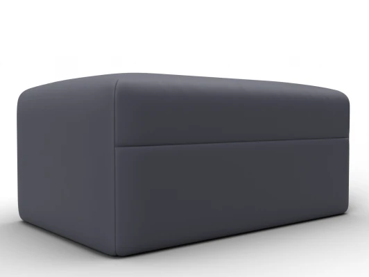 130083 Модуль пуф Лига-060 НПБ (ЛДСП,Брус,Фанера/Пластик/Экокожа/Серый) Лига Диванов 130083