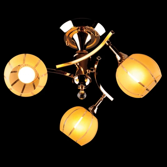 3353/3 золото/желтый Потолочная люстра Eurosvet 3353 3353/3 золото/желтый