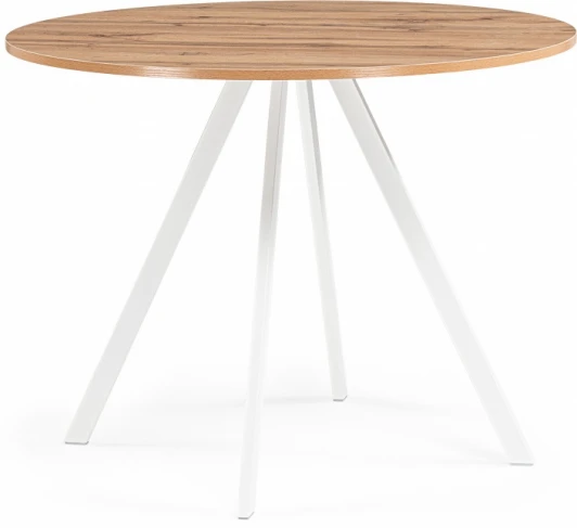 611366 Стол деревянный Woodville Баргел 90х90х75 дуб вотан / белый арт.611366