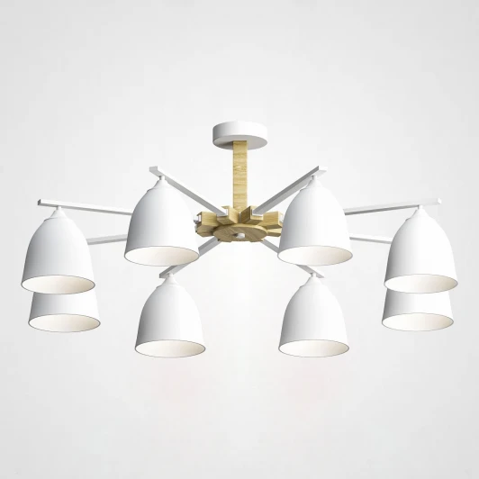 NOA01 Потолочная люстра на штанге Noa 8 White ImperiumLoft Noa01 (183470-26) (220V)