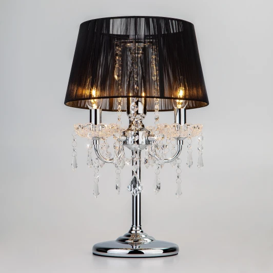 2045/3T хром / черный Интерьерная настольная лампа Eurosvet 2045 2045/3T хром/черный