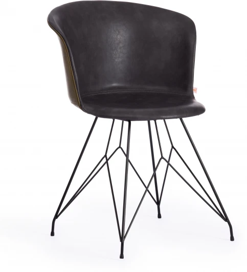 19714 Обеденный стул Tetchair KRANZ (Экокожа,Пластик /Серый)