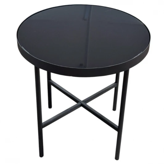 009488 Стол журнальный МеталлАрт М011 МАЛЫЙ стемалит черный/черный Mebelik 009488