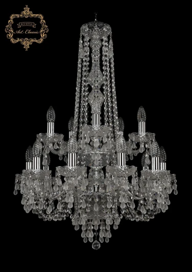 11.24.10+5.200.2d.h-87.Cr.V0300 Подвесная люстра Art Classic 11.24 11.24.10+5.200.2d.h-87.Cr.V0300 (220V, хрусталь, на цепи, подсвечник, свеча)