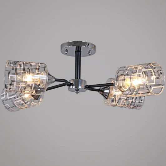 26260-0.3-04 CR+BK Потолочная люстра на штанге Reluce 26260-0.3-04 CR+BK