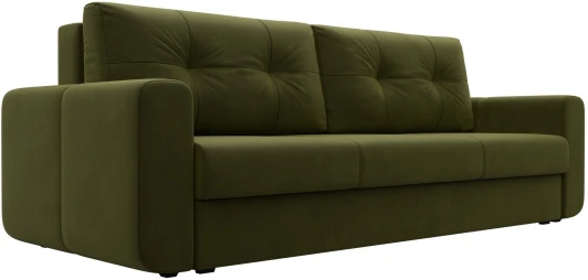 121264 Диван прямой Лига-031 (Зеленый/Микровельвет) Лига Диванов арт.121264