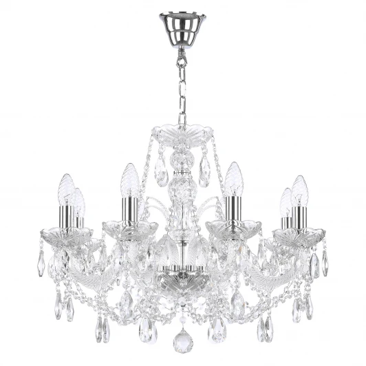 105/8/195 Ni Подвесная люстра Bohemia 105 105/8/195 Ni (220V, подвески, на цепи, подсвечник, свеча)