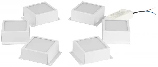 SPO-646-3-4K-W6 Точечный светильник светодиодный встраиваемый комплект из 6 шт. ЭРА SPO-6 SPO-646-3-4K-W6